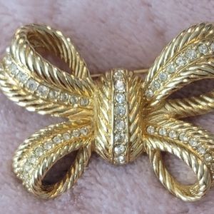 Vintage Christian Dior Bow Pin Brooch